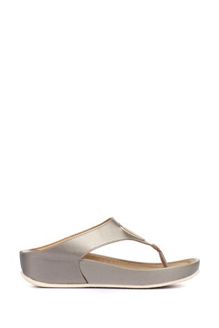 Bellissimo Natural Wedge Toe Post Sandals