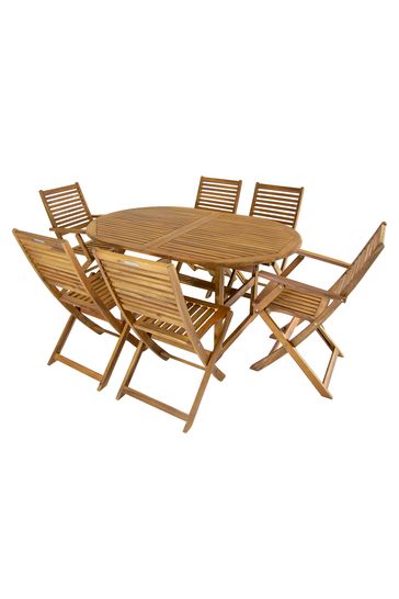 Charles bentley fsc acacia wooden shop octagonal foldable table