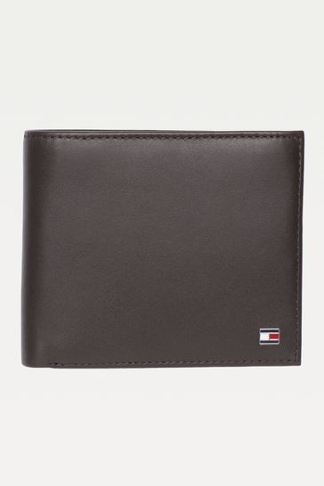 Tommy Hilfiger Brown Eton Card Flap And Coin Wallet