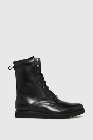 Schuh Black Daley Lace Boots