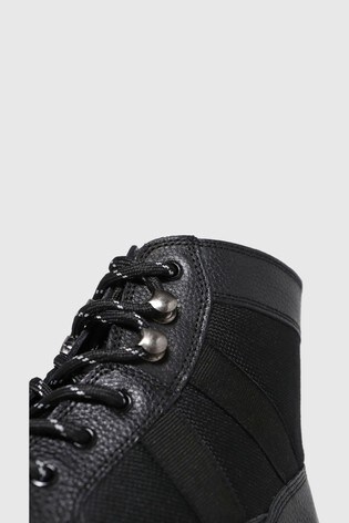 Buy Schuh Black Chase Leather Hiker Boots from the Next UK online shop