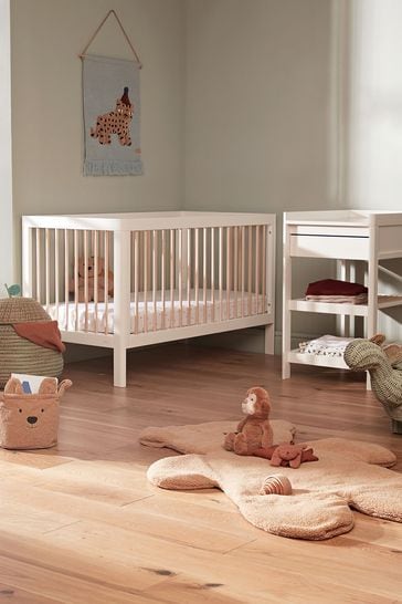 Lukas 2 Piece Cot and Changing Table By Troll