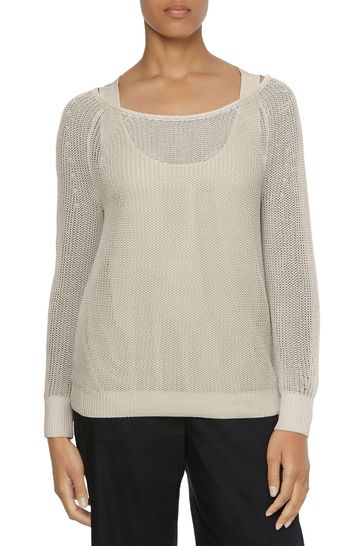Buy Calvin Klein Beige Open Knit Relaxed Sweater from Next Austria