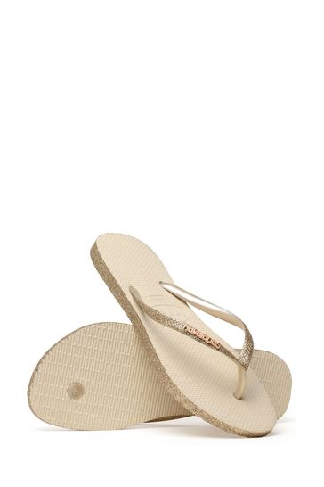 Havaianas slim new arrivals sparkle flip flops