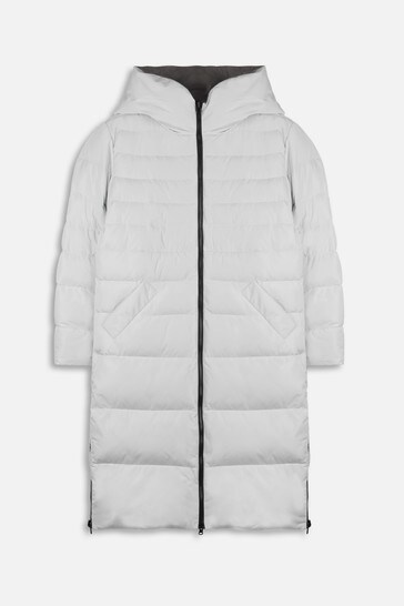 Rino Pelle White Reversible Puffer Coat