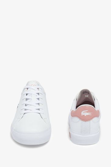 Lacoste white trainers shop
