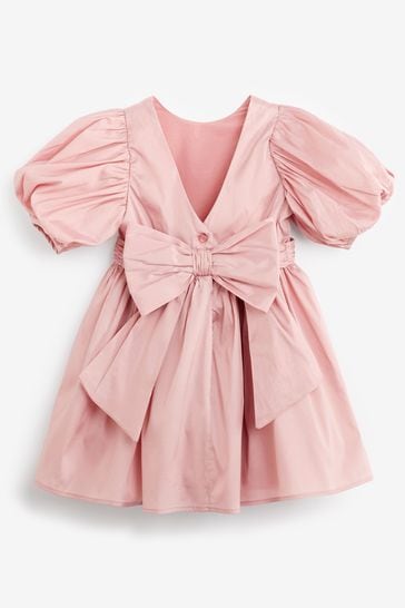 Pink taffeta bridesmaid top dress