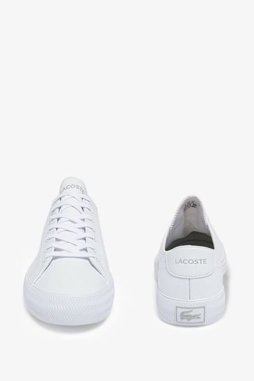 Lacoste mens new arrivals white leather trainers