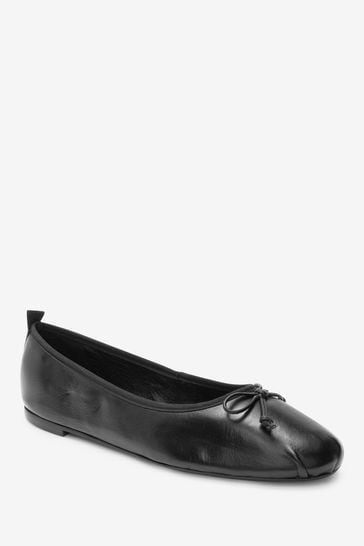 Leather shop dress flats