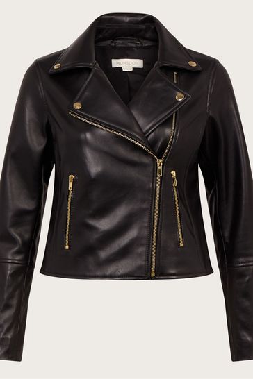 Black moto jacket gold on sale hardware