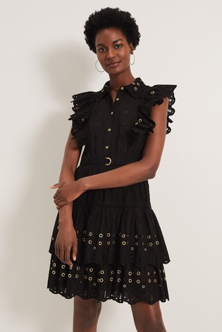 Damsel In A Dress Black Ana Ruffle Dress