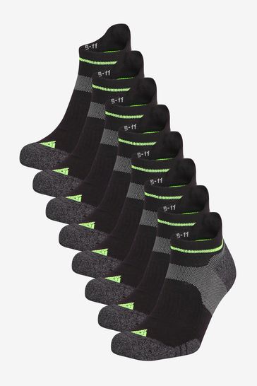 Black 8 Pack Next Active Cushioned Socks