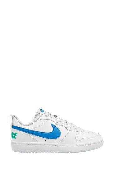 Nike White/Blue Court Borough Low Youth Trainers
