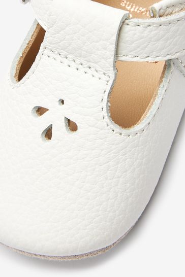 White t bar baby shoes sale