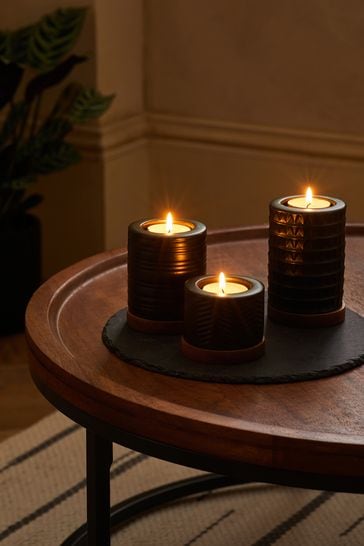 Set of 3 Bronx Tealight Candle Holders