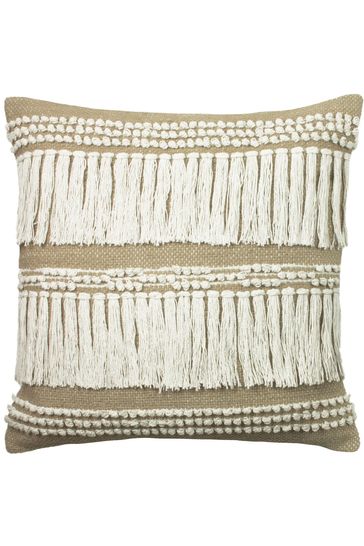 furn. Natural Greta Bohemian Polyester Filled Cushion