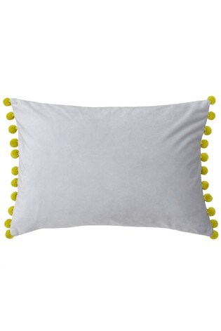 Riva Paoletti Dove Grey/Bamboo Yellow Fiesta Velvet Polyester Filled Cushion