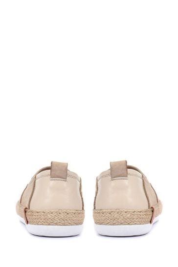 Ladies leather outlet espadrilles