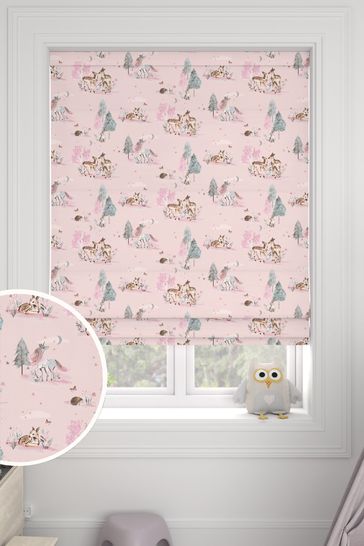 Magical Woodland Pink Made To Measure Roman Blind