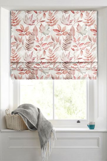 Red Leaf Silhouette Made To Measure Roman Blind