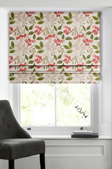 Red Berries Made To Measure Roman Blind