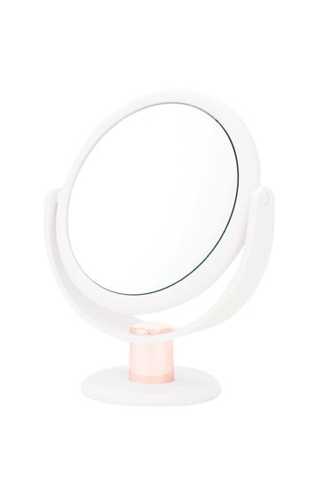 Danielle Creations White & Rose Gold 23.5cm Round Mirror
