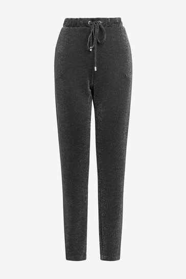 Buy Black Silver Lurex Sparkle Joggers from Next Austria