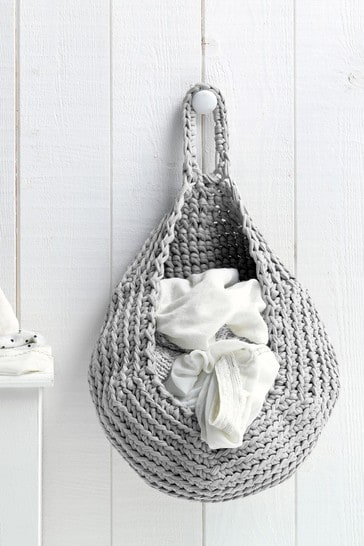 Hooked Grey Make Your Own Grey Storage Bag Crochet Kit