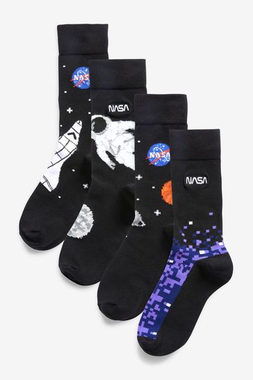 NASA Pattern 4 Pack License Socks