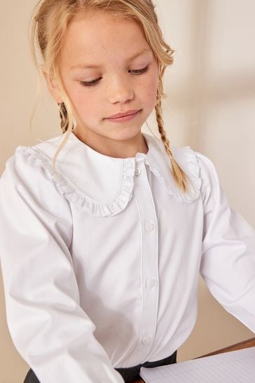 cute long sleeve white shirt