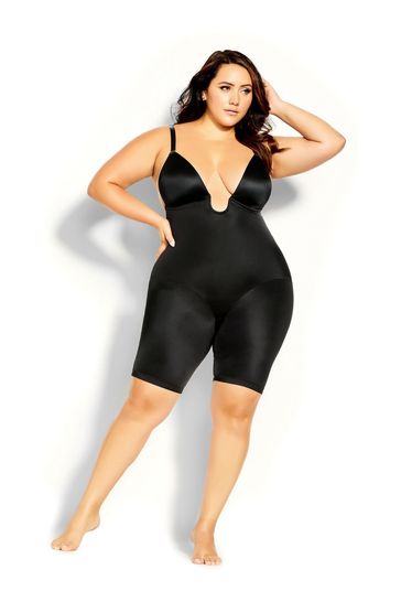 Buy City Chic Smooth And Chic Plunge Black Bodyshaper from Next