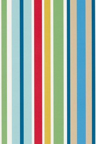 Scion Blue Jelly Tot Stripe Wallpaper Children's Wallpaper
