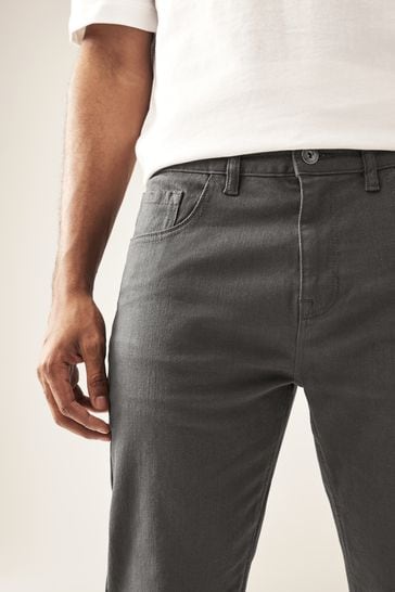 Slim Comfort Jeans In Charcoal