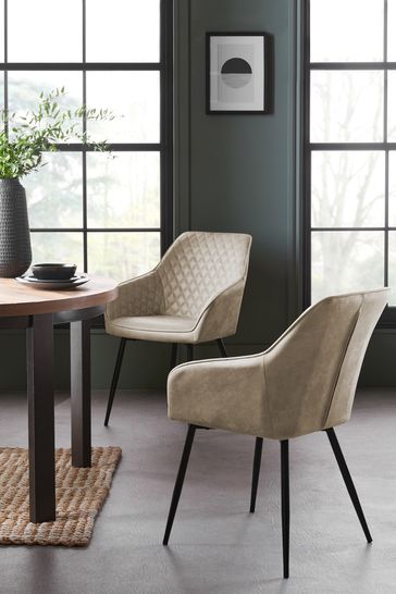 Mink leather dining chairs deals