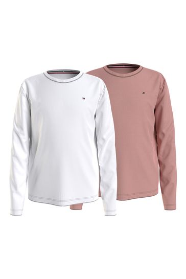Tommy Original White Long Sleeve T-Shirts 2 Pack