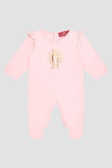 Baby Girls Pink Sleepsuit