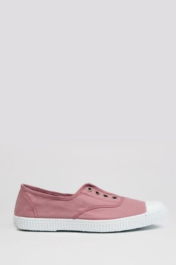 Zapatos de lona para adulto en rosado Plum de Trotters London