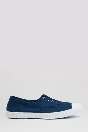 Mens navy shop canvas shoes