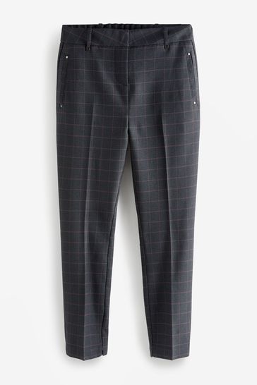 Grey checked hot sale skinny trousers