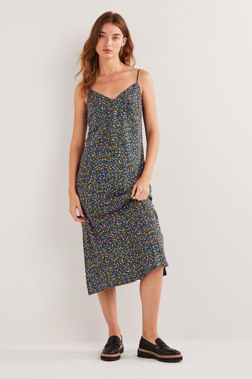 Buy Boden Blue Elena Midi Slip Dress from Next Luxembourg