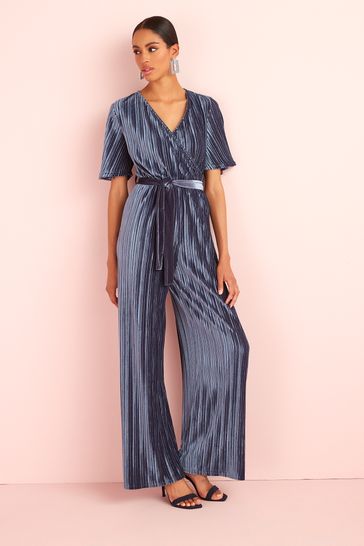 Grey wrap jumpsuit hot sale