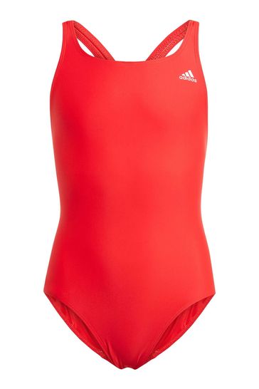 adidas Red Small Logo Swimsuit