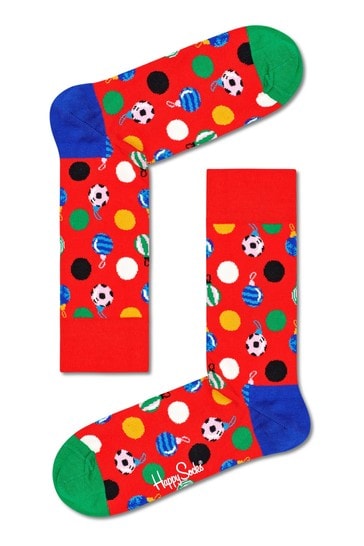 Happy Socks Red Baubles Socks