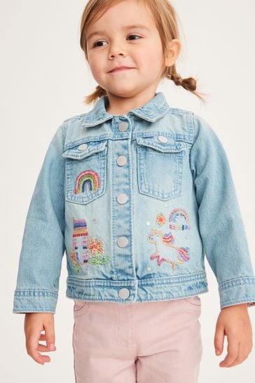 Unicorn blue jean jacket on sale