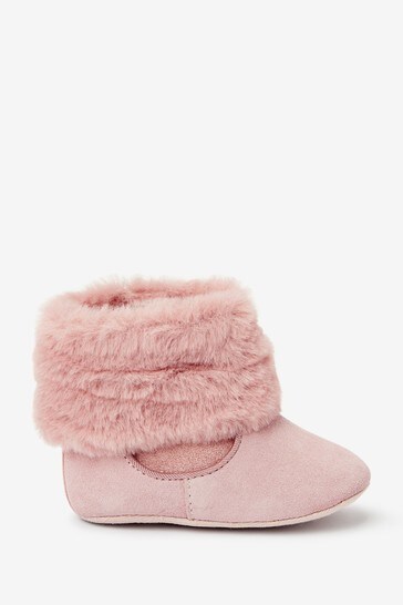 Baker by Ted Baker Pink Faux Fur Boots