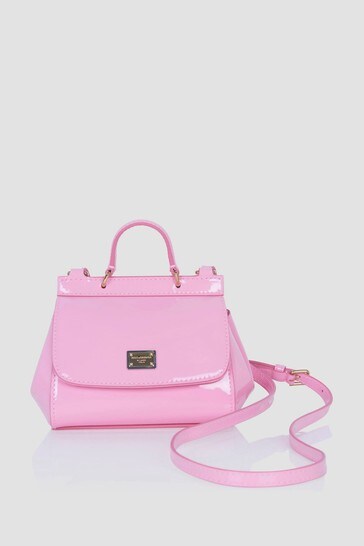 Girls Patent Leather Handbag in Pink