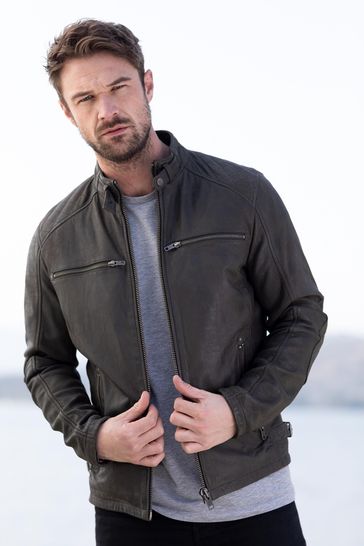 Buy Lakeland Leather Hamish Leather Jacket from the Laura Ashley online shop