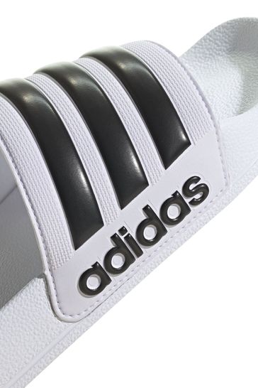 Adidas white adilette slides store