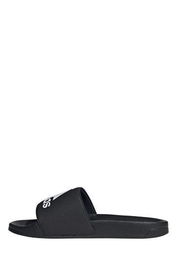 Adidas black adilette hot sale