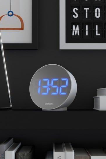 Space Hotel White Spheratron Alarm Clock